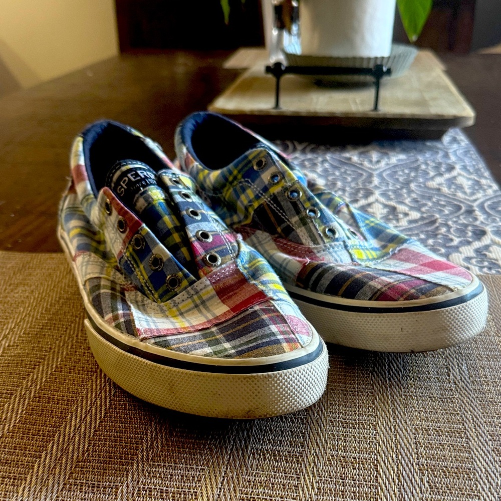 Sperry Multicolor Plaid Boat Shoes